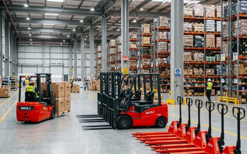 BÀN GIAO LÔ 10 XE NÂNG ĐIỆN VÀ XE NÂNG TAY NIULI CHẤT LƯỢNG CAO TẠI BÌNH DƯƠNG