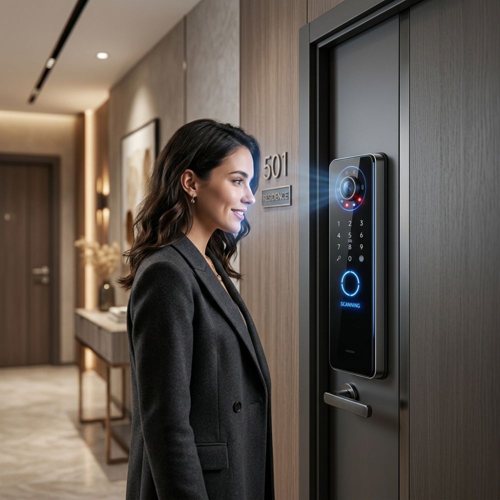 LẮP ĐẶT HỆ THỐNG KHÓA VÂN TAY FACE ID CHO CHUNG CƯ CAO CẤP HÀ NỘI
