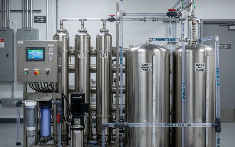 THI CÔNG HỆ THỐNG LỌC NƯỚC BÁN CÔNG NGHIỆP TẠI BỆNH VIỆN ĐA KHOA QUỐC TẾ