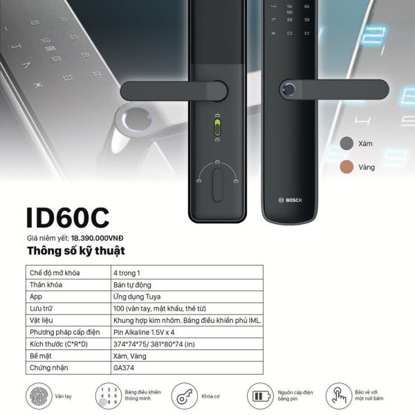 Khóa thông minh Bosch ID60C