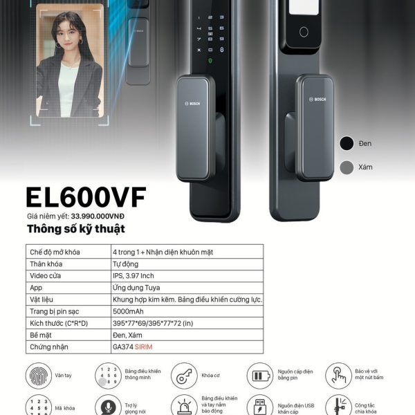 Khóa thông minh Bosch EL600VF