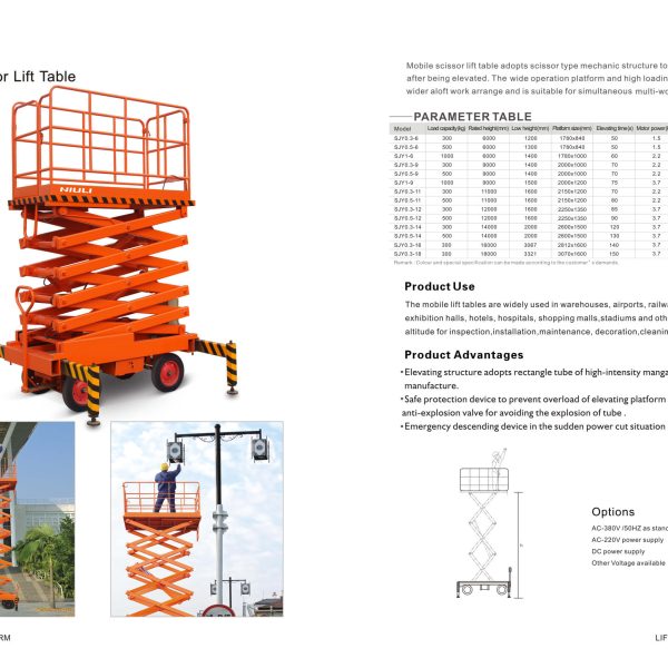 Bàn nâng thủy lực dùng tay NIULI WP500 (500kg nâng 900mm)